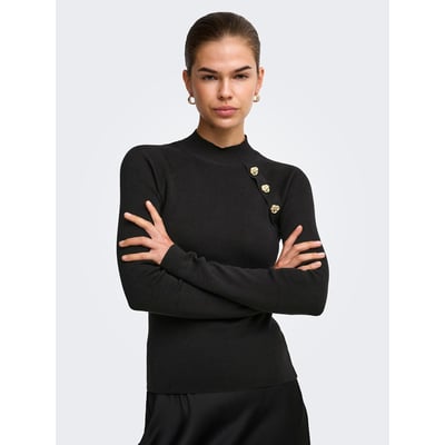 Pull moulant, col montant ,avec boutons ONLY