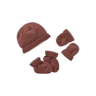 Ensemble naissance en tricot bonnet + moufles + chaussons VERTBAUDET