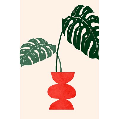 Tableau fleurs Deco vase Monstera HEXOA