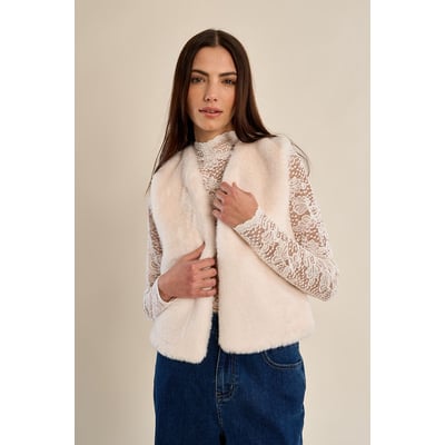 Gilet sans manches en tissu duveteux MOLLY BRACKEN