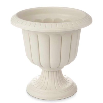 Cache-pot classique vasque en plastique beige WADIGA