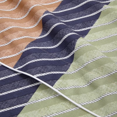 Drap plat en satin de coton lavé multicouleurs, SPENCER DESFORGES