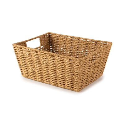 COMPACTOR - Panier de rangement papier tressé ETNA - 31 x 24 x H.14 cm - Marron COMPACTOR