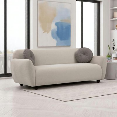 Canapé 3 places beige - style contemporain LUCCA PIER IMPORT