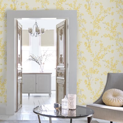 Papier peint Fleurs Forsythia LAURA ASHLEY