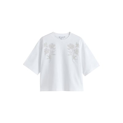 T-shirt ras du cou à manches courtes/fleurs NEXT