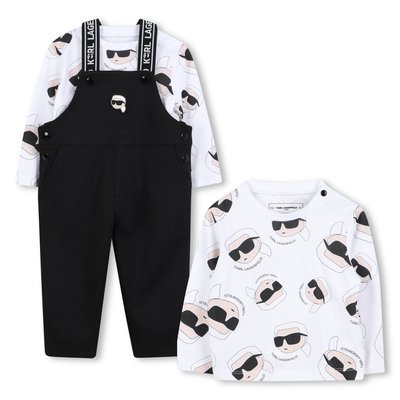 Ensemble salopette et t-shirt KARL LAGERFELD KIDS