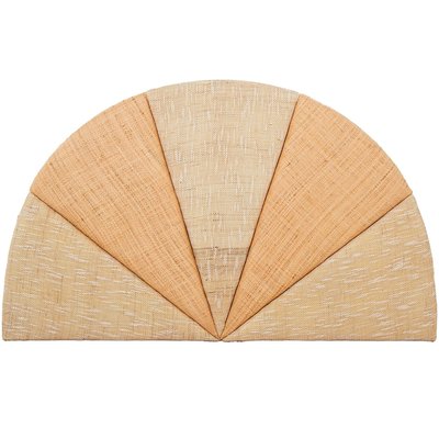 Tête de lit demi-lune rotin 100x60x4cm WADIGA