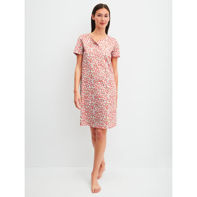 Chemise de nuit à manches courtes, longueur 95 cm manches courtes Coton FLOWER NIGHTS CALIDA