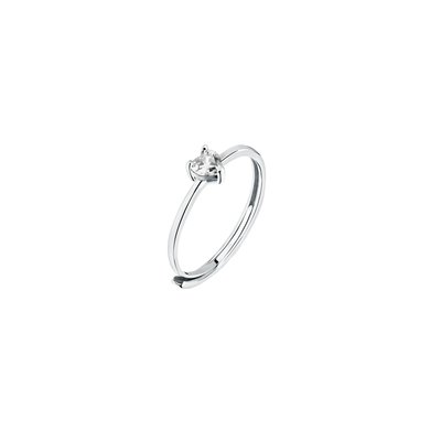Bague en acier, cristaux, SILVER LA PETITE STORY