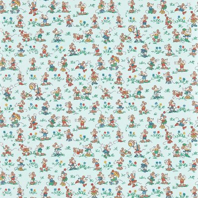 Mickey & Minnie Bonbon Blue Wallpaper SANDERSON X DISNEY