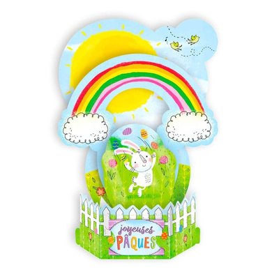 Carte de Pâques pop up - petit lapin 3D DRAEGER PARIS