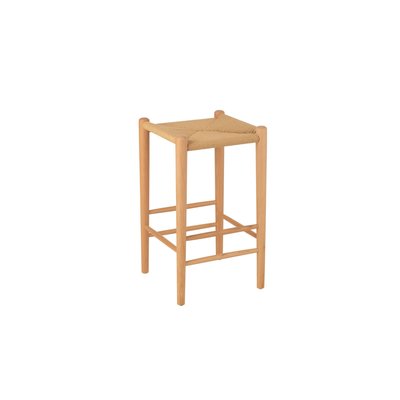 Tabouret de bar en corde et bois - LEO HELLIN, DEPUIS 1862