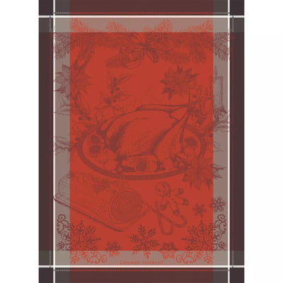 Torchon pur coton DINDE DE NOEL GARNIER THIEBAUT