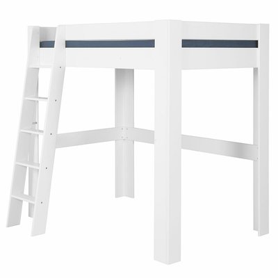 Pack lit mezzanine 2 places avec bureau et matelas Bois massif  LEE AKITEN RETAIL