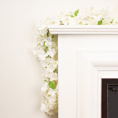 193cm Artificial White Trailing Hydrangea Garland SO'HOME