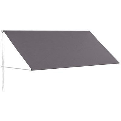 Store banne manuel rétractable réglable 300 x 120 cm gris OUTSUNNY