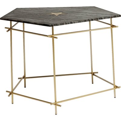 Table d'appoint Mystic Pentagon 52cm grise KARE DESIGN