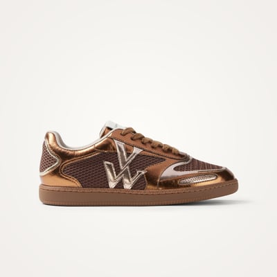 Baskets monogramme à lacets avec semelle retro AURA Bubble VANESSA WU