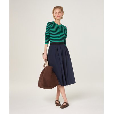 Cardigan rayé en coton et soie RODIER