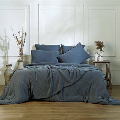 Parure + taies 65x65 gaze de coton CARLA FEBRONIE