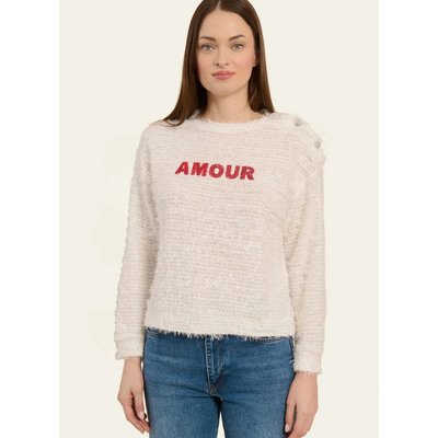 Pull col rond avec inscription Amour LOVE NAF NAF