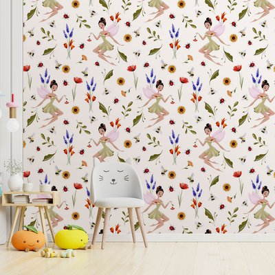 Papier peint fée clochette HEXOA