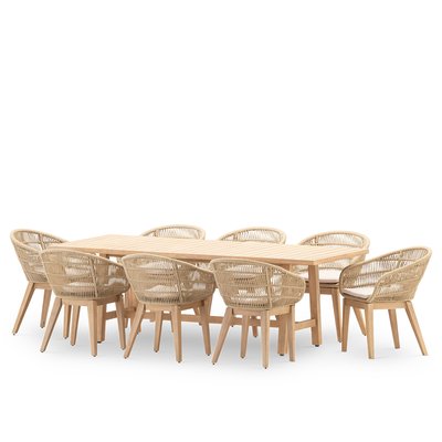 Salon de jardin, 8 chaises, SIENA & PROVENZA DEFORA HOME