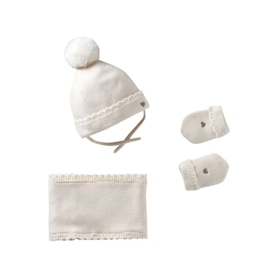 Ensemble bonnet, snood et moufles VERTBAUDET