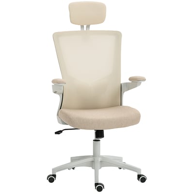 Chaise de bureau Polyester Beige HOMCOM
