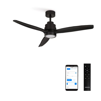 Ventilateur de plafond avec pales en ABS technique avec lumière et Wi-Fi WIND STYLANCE CREATE