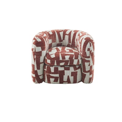Fauteuil de salon rond motif art déco CORTINA PIER IMPORT