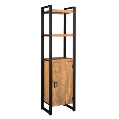 Colonne étagère en bois 1 porte 2 niches MILORA PIER IMPORT