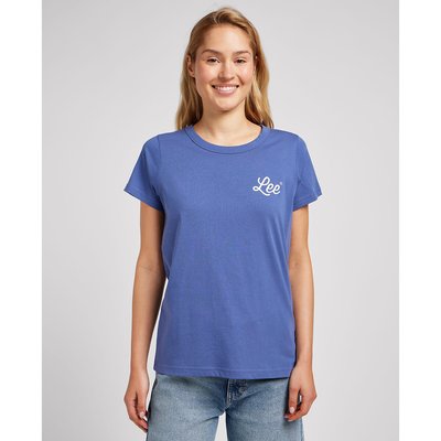 T-Shirt mit rundem Ausschnitt, vorne bedruckt LEE