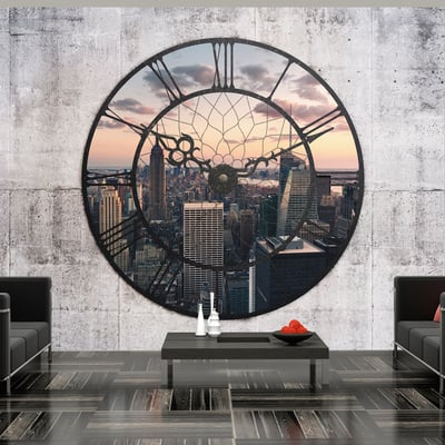 Papier peint intissé panoramique Ville et Architecture NYC Time Zone EDEN