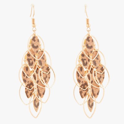 Boucles d'oreilles cascade à paillettes - Leopard Ivoire LOLLIPOPS