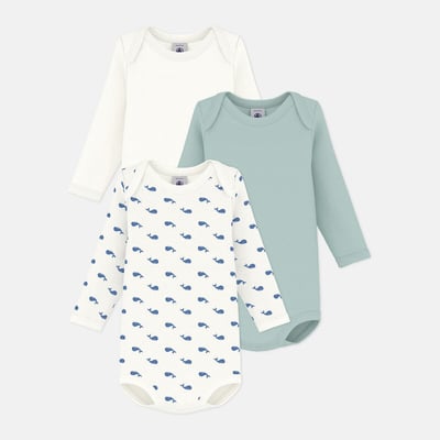 Confezione da 3 body maniche lunghe PETIT BATEAU
