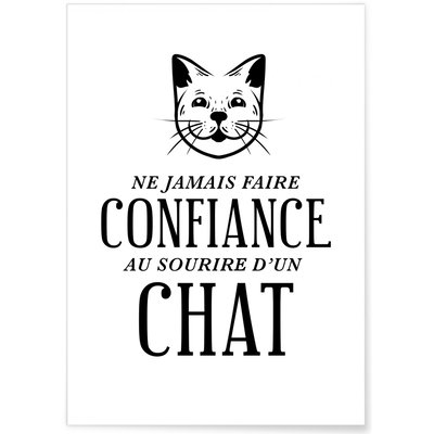 Affiche Sourire de chat L'AFFICHERIE