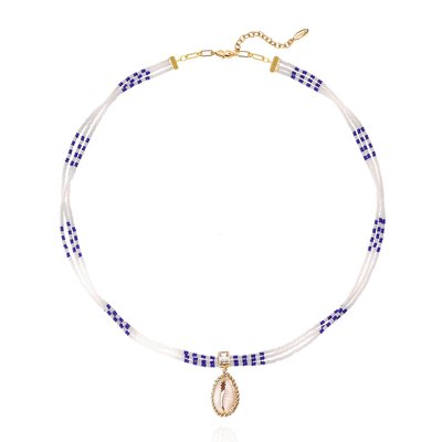 Collier ajustable multirang avec perle et pendentif central NYMPHE HIPANEMA