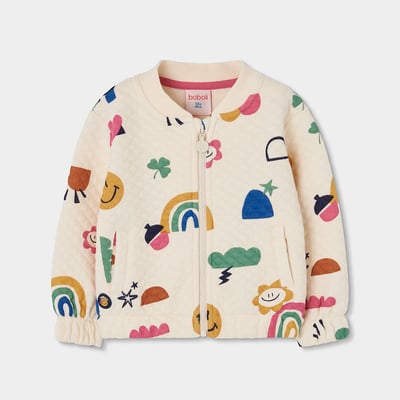 Veste maille fille imprimé BOBOLI
