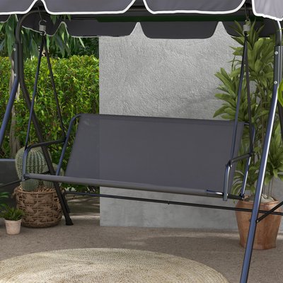 Housse de rechange balancelle 2/3 places dim. 115L x 48l x 48H cm gris OUTSUNNY