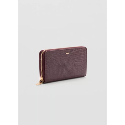 Grand portefeuille effet croco brillant MANGO