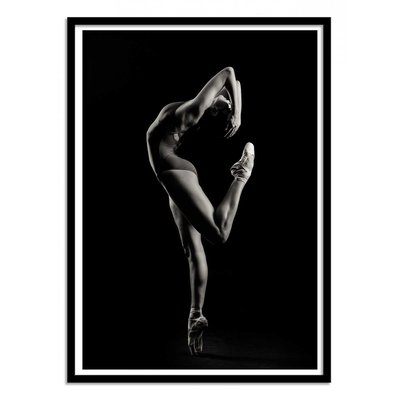 Affiche d’art et cadre noir 50 x 70 cm - Classic dancer - Sergei Smirnov WALL EDITIONS