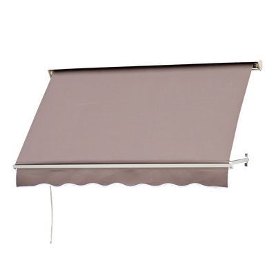 Store banne manuel 180L x 132l cm taupe clair OUTSUNNY