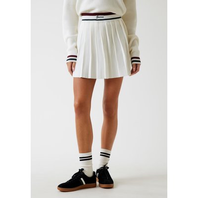 Mini-Jupe Plissée Laine Mélangée GUESS