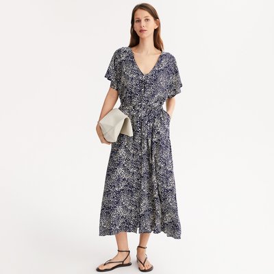 Vestido evasé, comprido, estampado floral ANNE WEYBURN