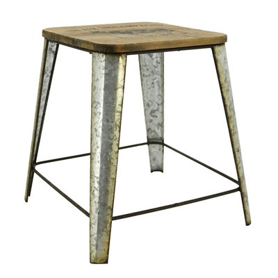 Tabouret en zinc et bois Un air de campagne AUBRY GASPARD