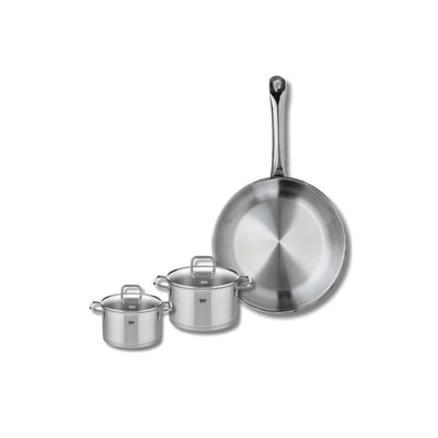 Batterie 1 poêle 28cm + 2 faitouts 12/14cm PROFI CITRIN ELO