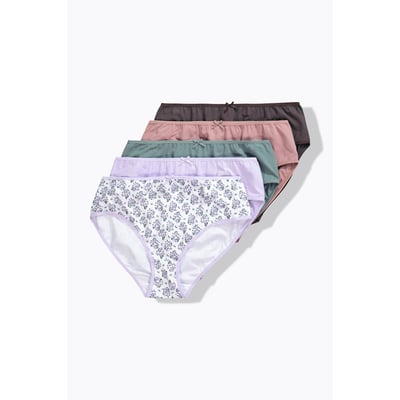 Lot de 5 culottes midi, motif/couleurs unies ULLA POPKEN