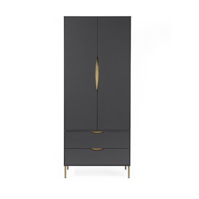 Armoire 2 portes 2 tiroirs en bois - Kobe WOODMAN